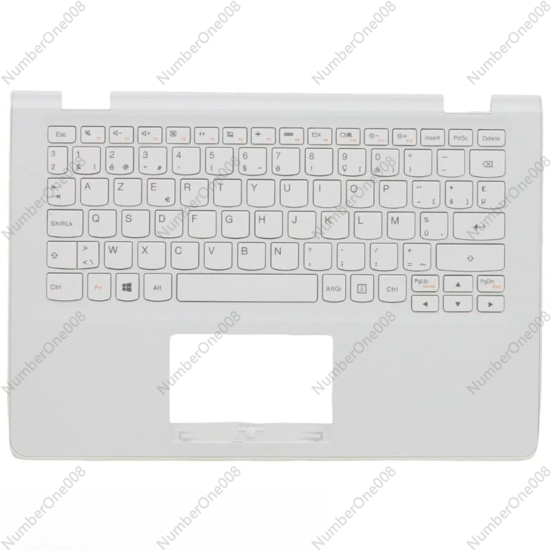 Keyboard Cover - แป้นพิมพ์สีขาวตัวบนฝาครอบที่วางฝ่ามือสำหรับเลอโนโว ไอเดียแพด โยคะ 300 11 11IBR