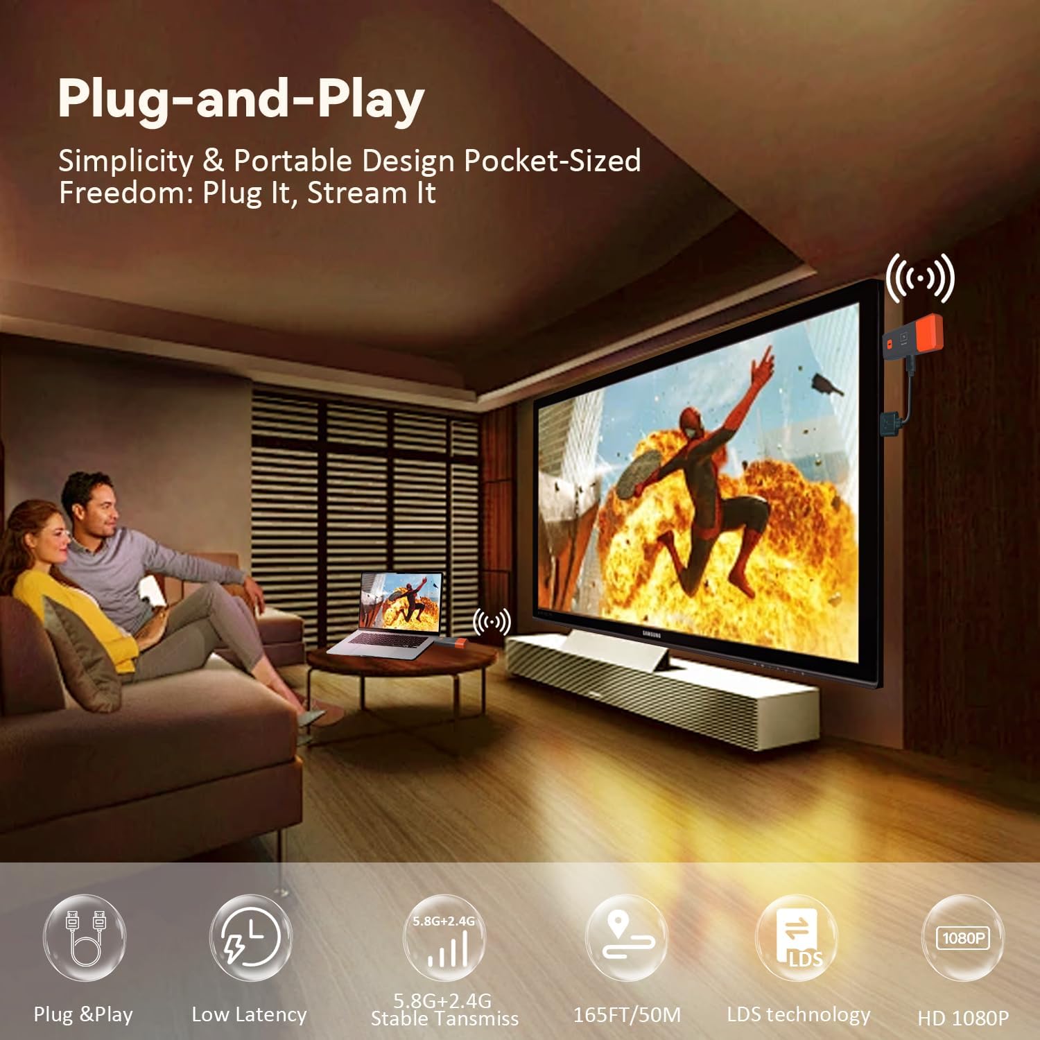 เครื่องส่งสัญญาณวิดีโอไร้สาย 5 - Hdmi Cable บทวิจารณ์และราคา